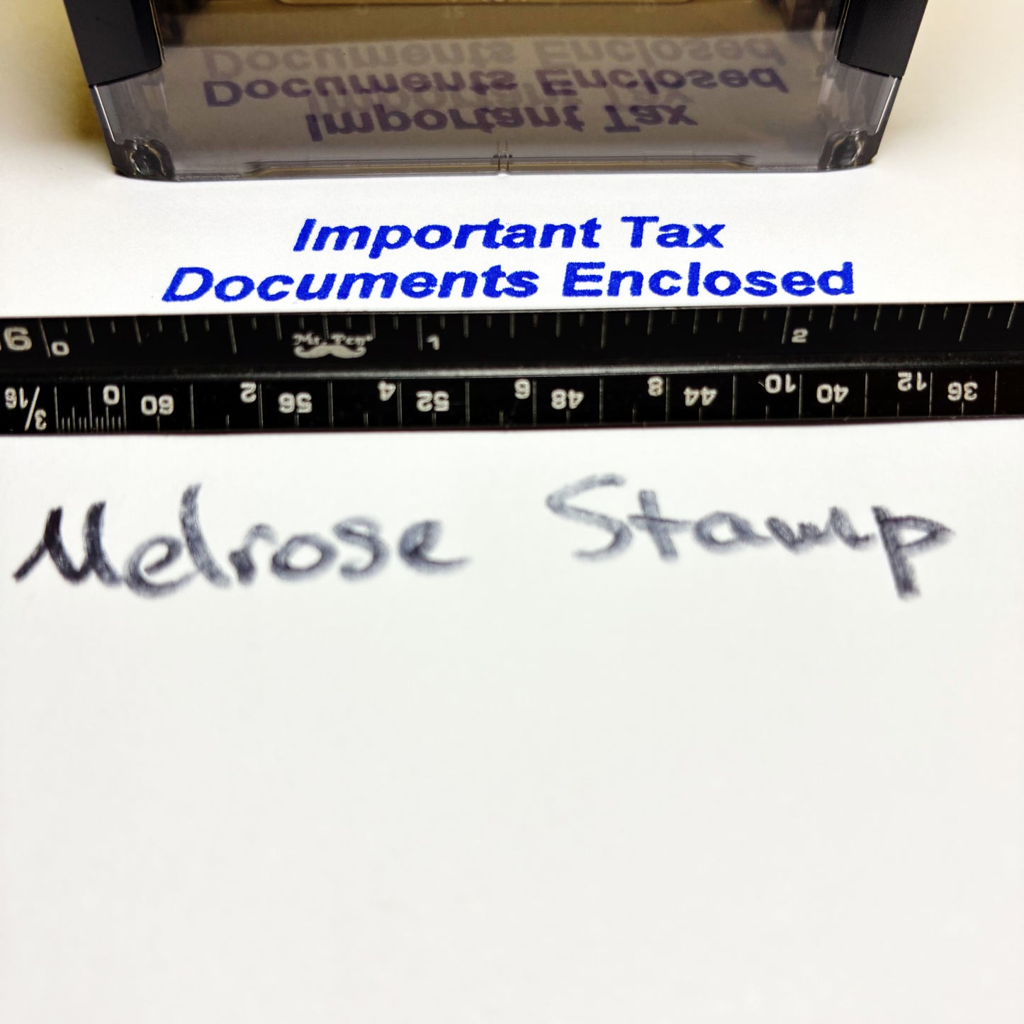 Important Tax Documents Enclosed Rubber Stamp Blue Ink Self Inking Ideal 4913