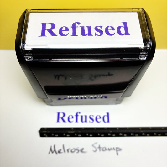 Refused Rubber Stamp Self Inking Purple Ink Ideal 4913