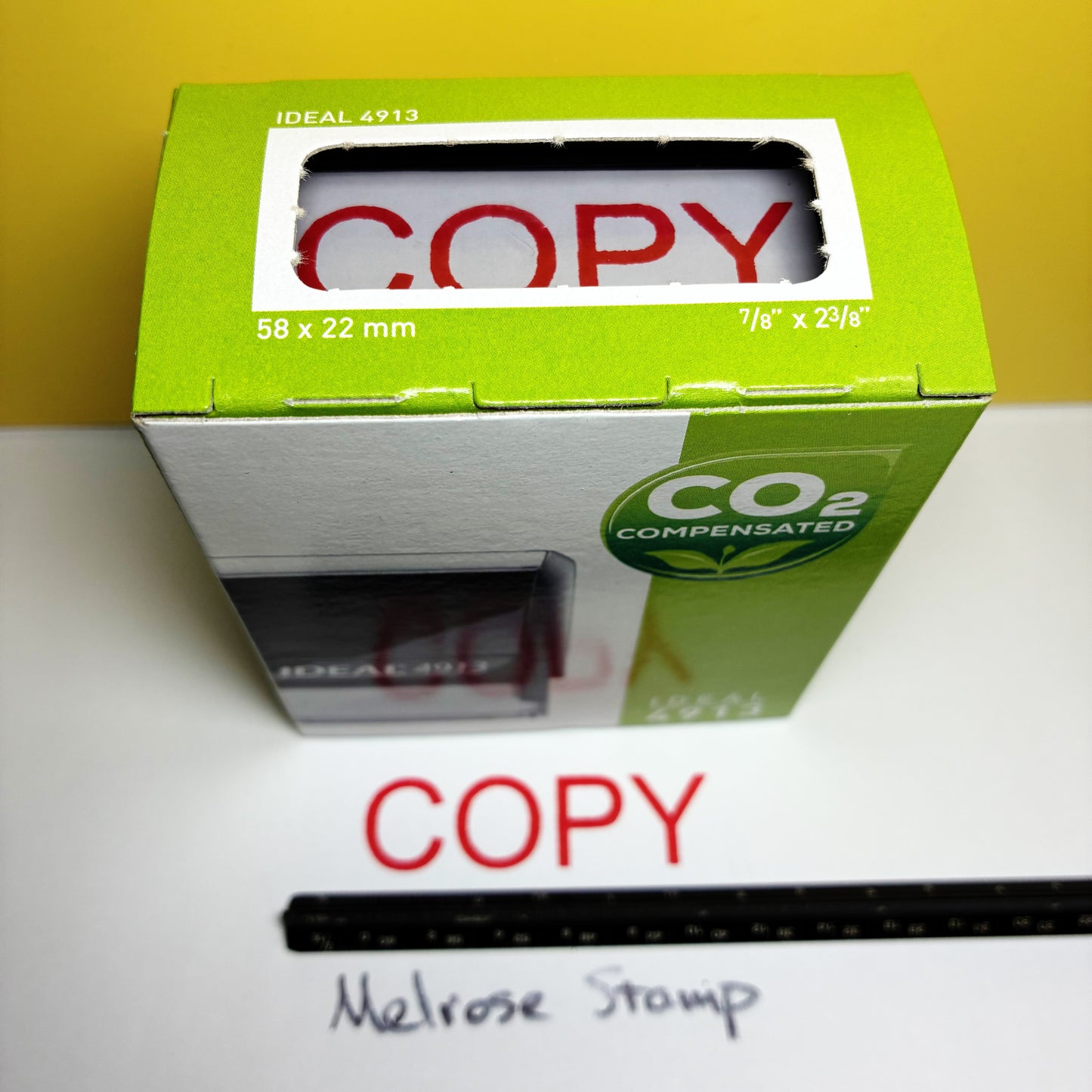 Copy Rubber Stamp Red Ink Self Inking Large Ideal 4913