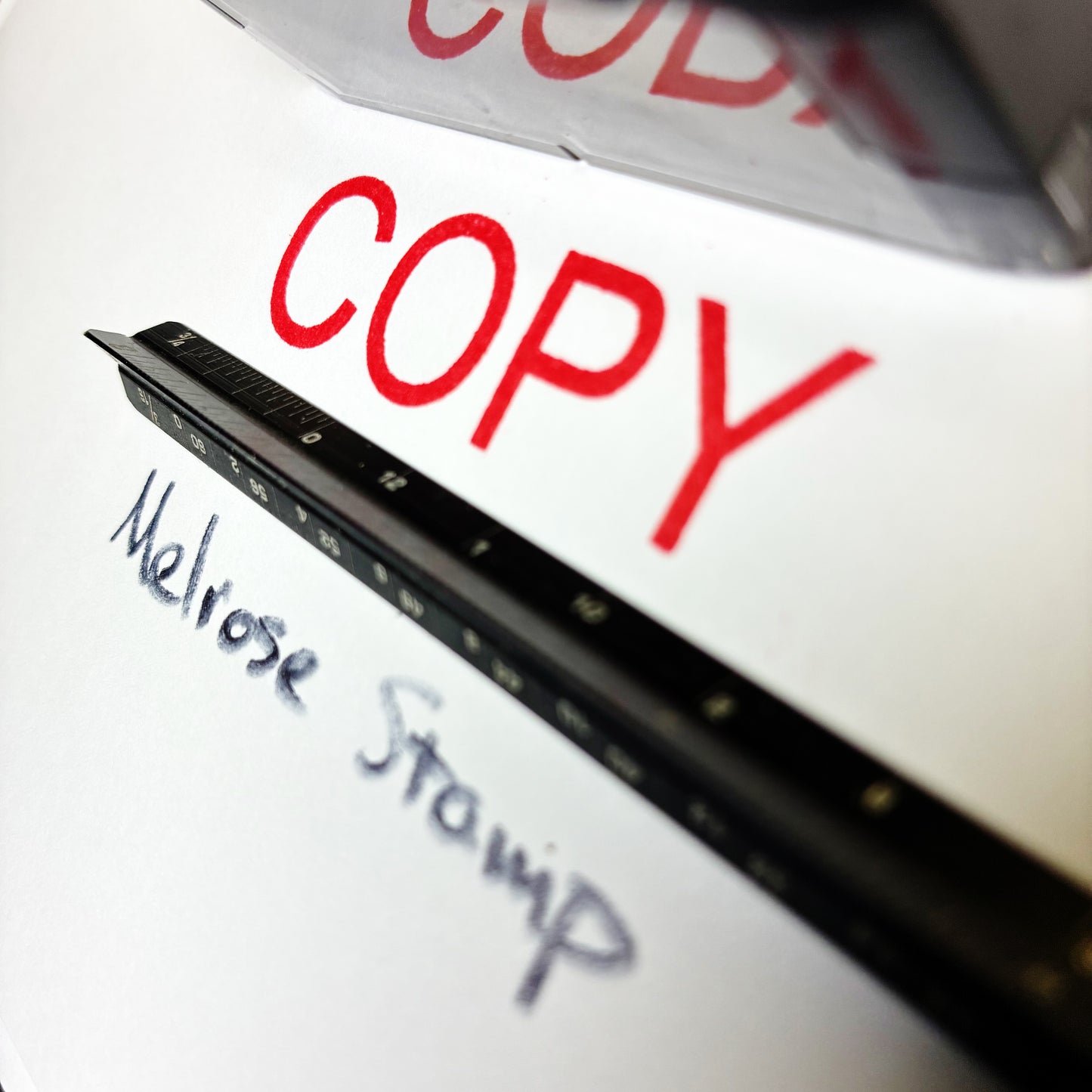 Copy Rubber Stamp Red Ink Self Inking Large Ideal 4913