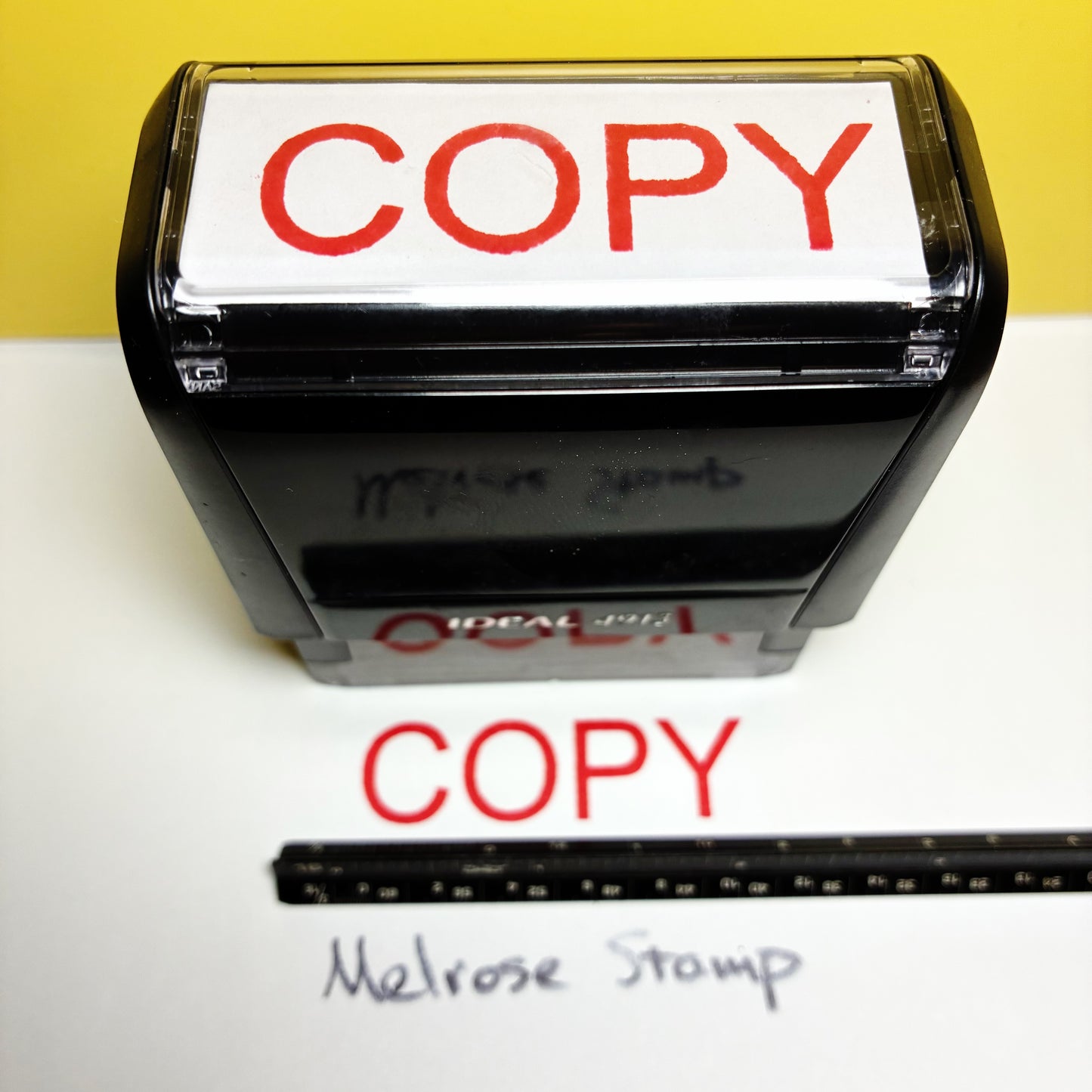 Copy Rubber Stamp Red Ink Self Inking Large Ideal 4913