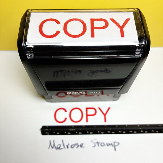 Copy Rubber Stamp Red Ink Self Inking Large Ideal 4913