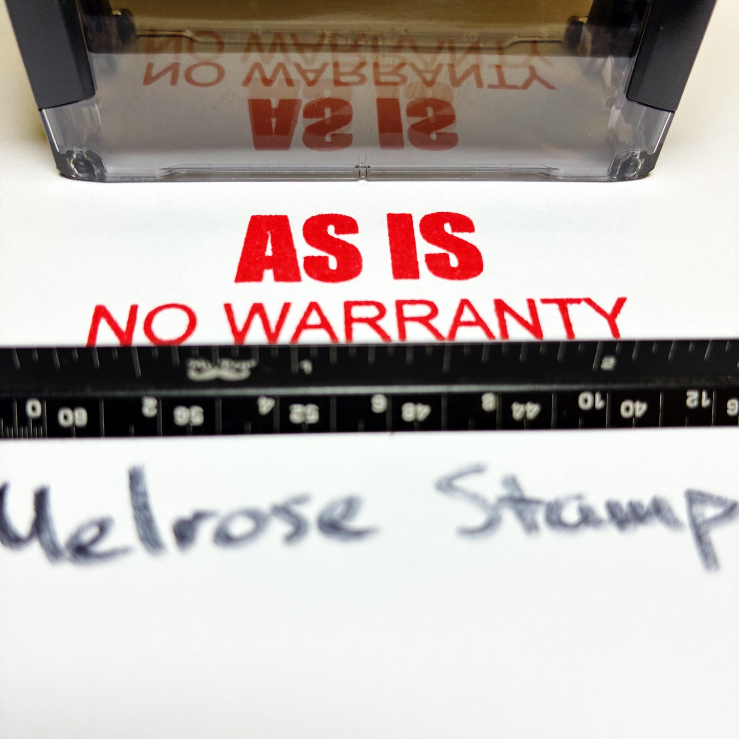 As Is No Warranty Rubber Stamp Red Ink Self Inking Ideal 4913