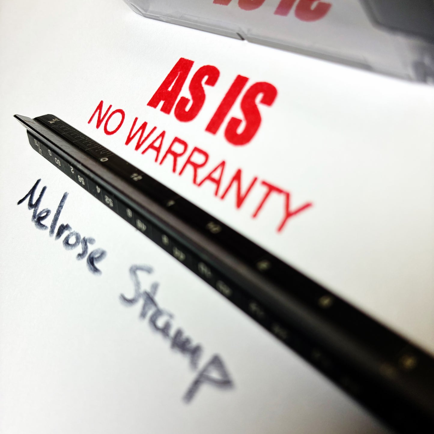 As Is No Warranty Rubber Stamp Red Ink Self Inking Ideal 4913