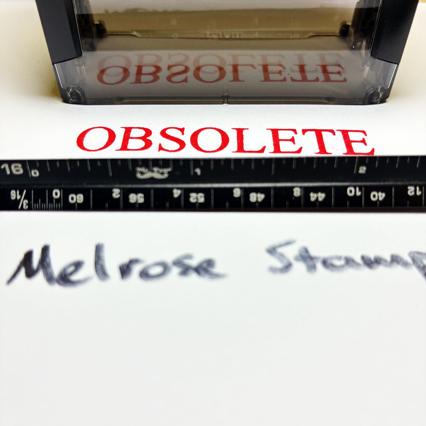 Obsolete Rubber Stamp Red Ink Self Inking Ideal 4913