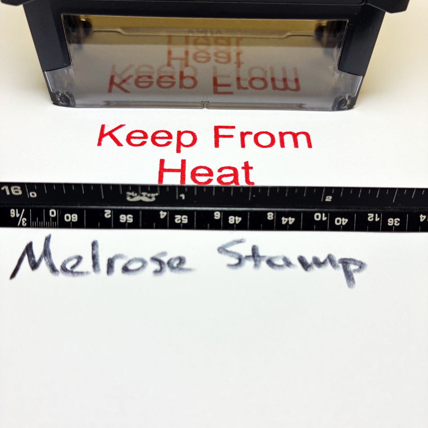 Keep From Heat Rubber Stamp Red Ink Self Inking Ideal 4913