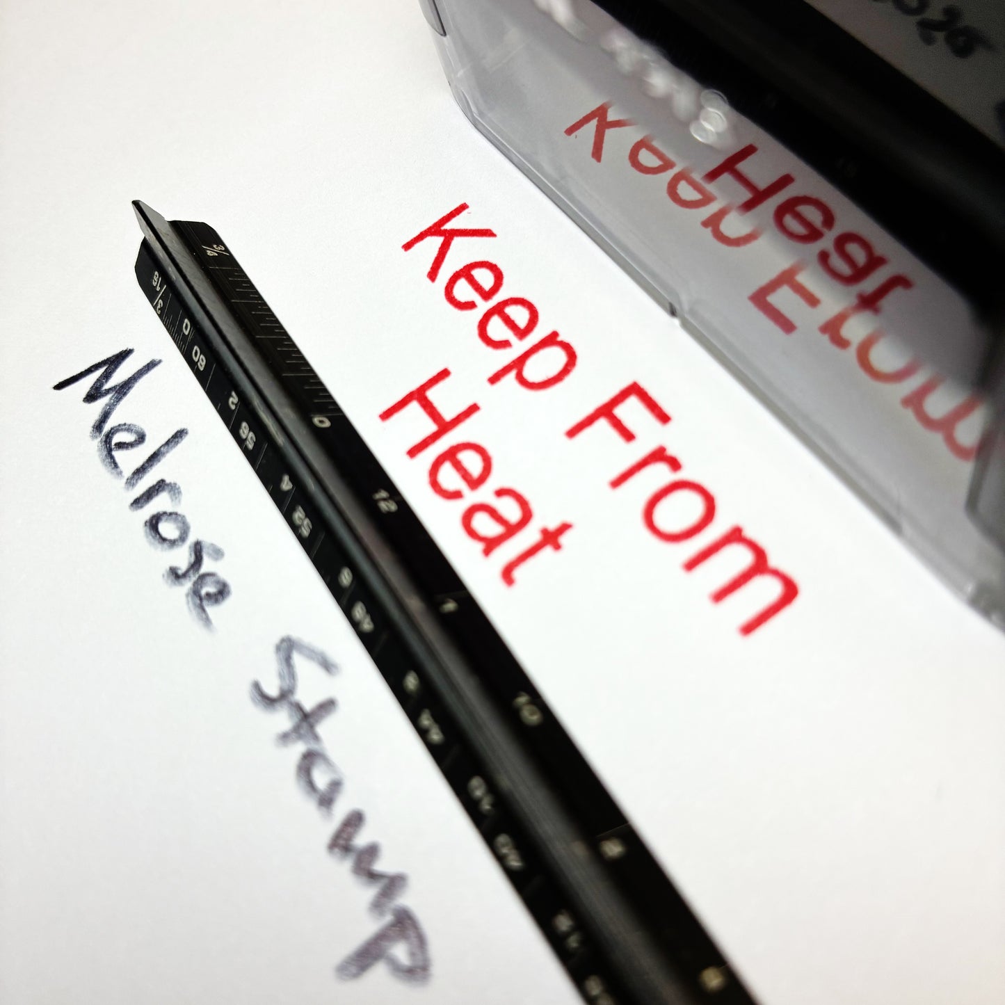 Keep From Heat Rubber Stamp Red Ink Self Inking Ideal 4913