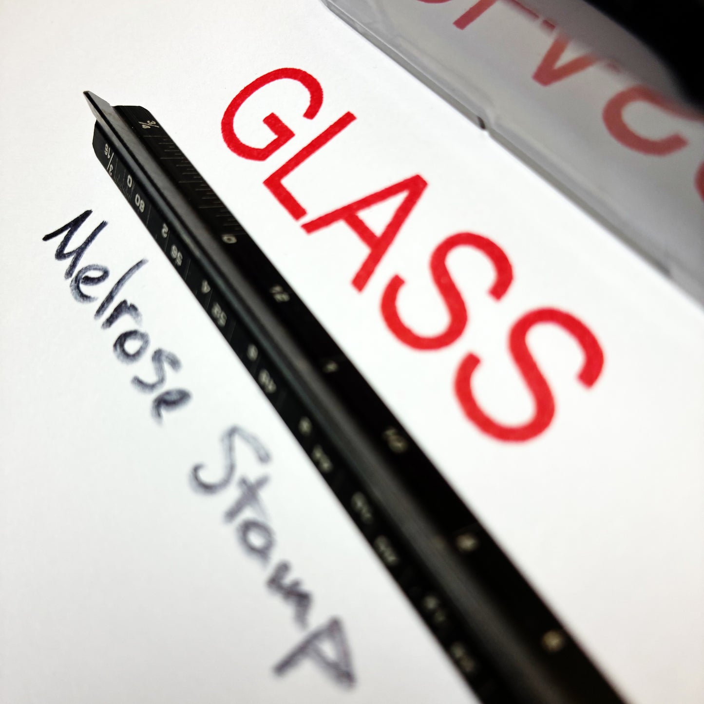 Glass Rubber Stamp Red Ink Self Inking Ideal 4913