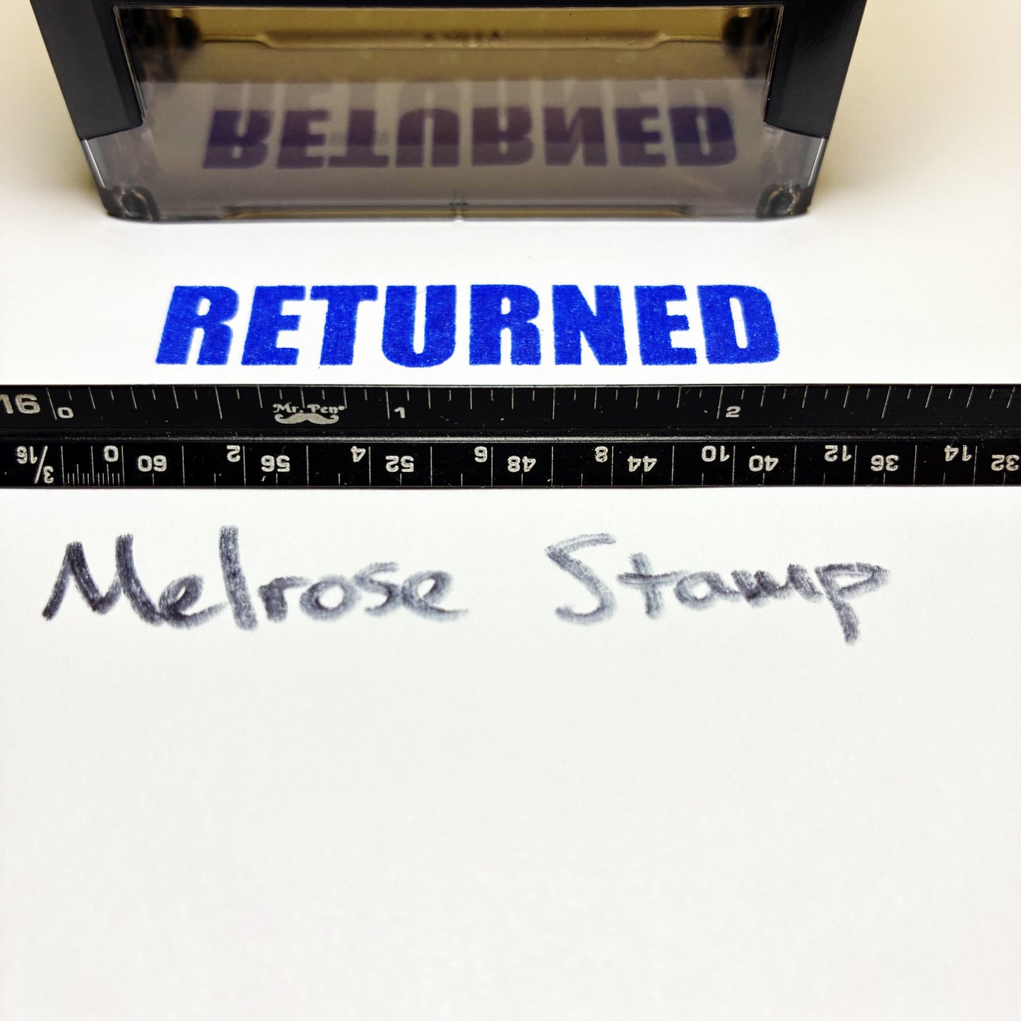 Returned Rubber Stamp Blue Ink Self Inking Ideal 4913
