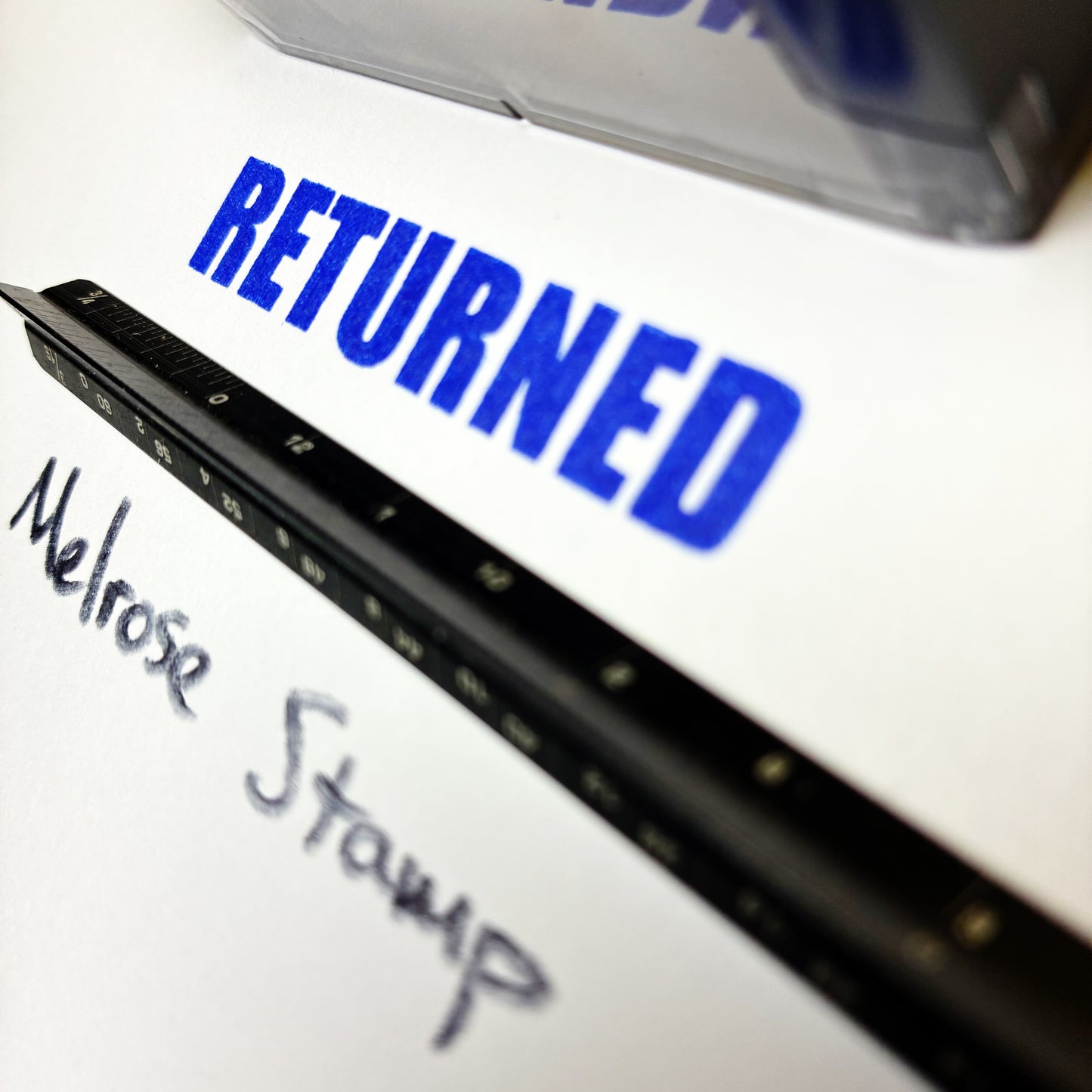 Returned Rubber Stamp Blue Ink Self Inking Ideal 4913