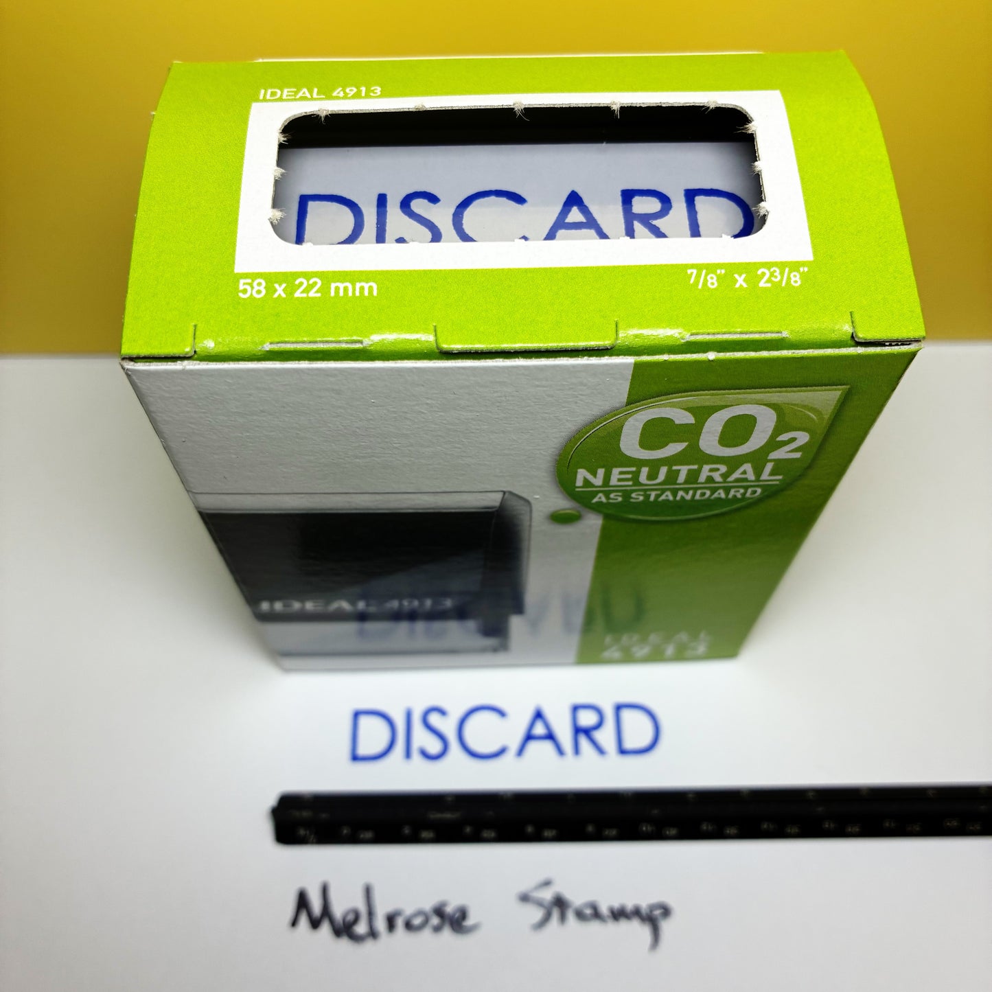 Discard Rubber Stamp Blue Ink Self Inking Ideal 4913