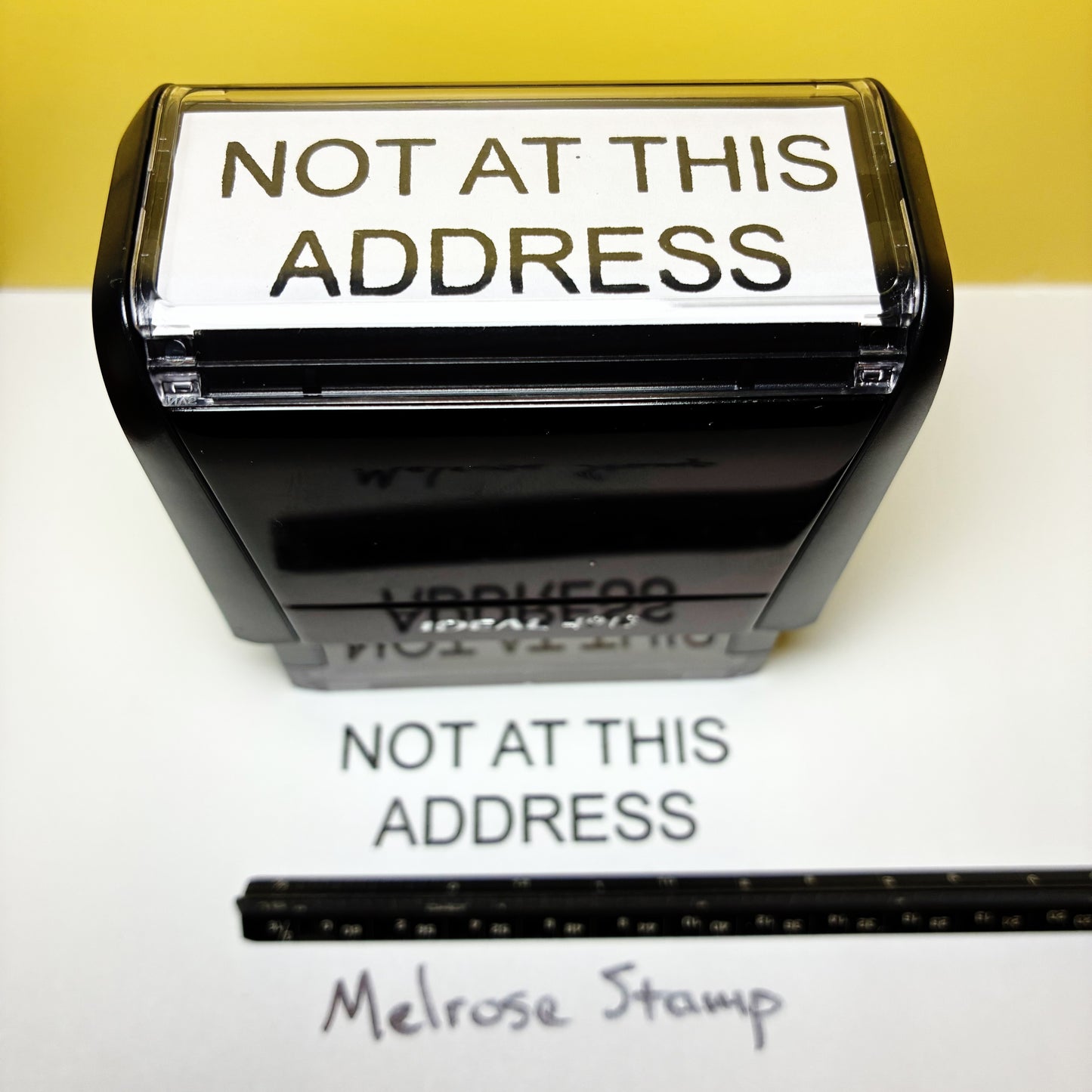 Not At This Address Rubber Stamp Black Ink Self Inking Ideal 4913