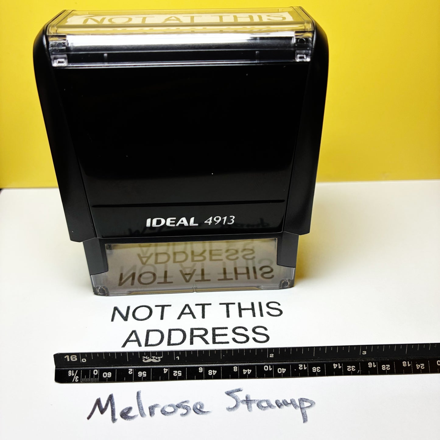 Not At This Address Rubber Stamp Black Ink Self Inking Ideal 4913