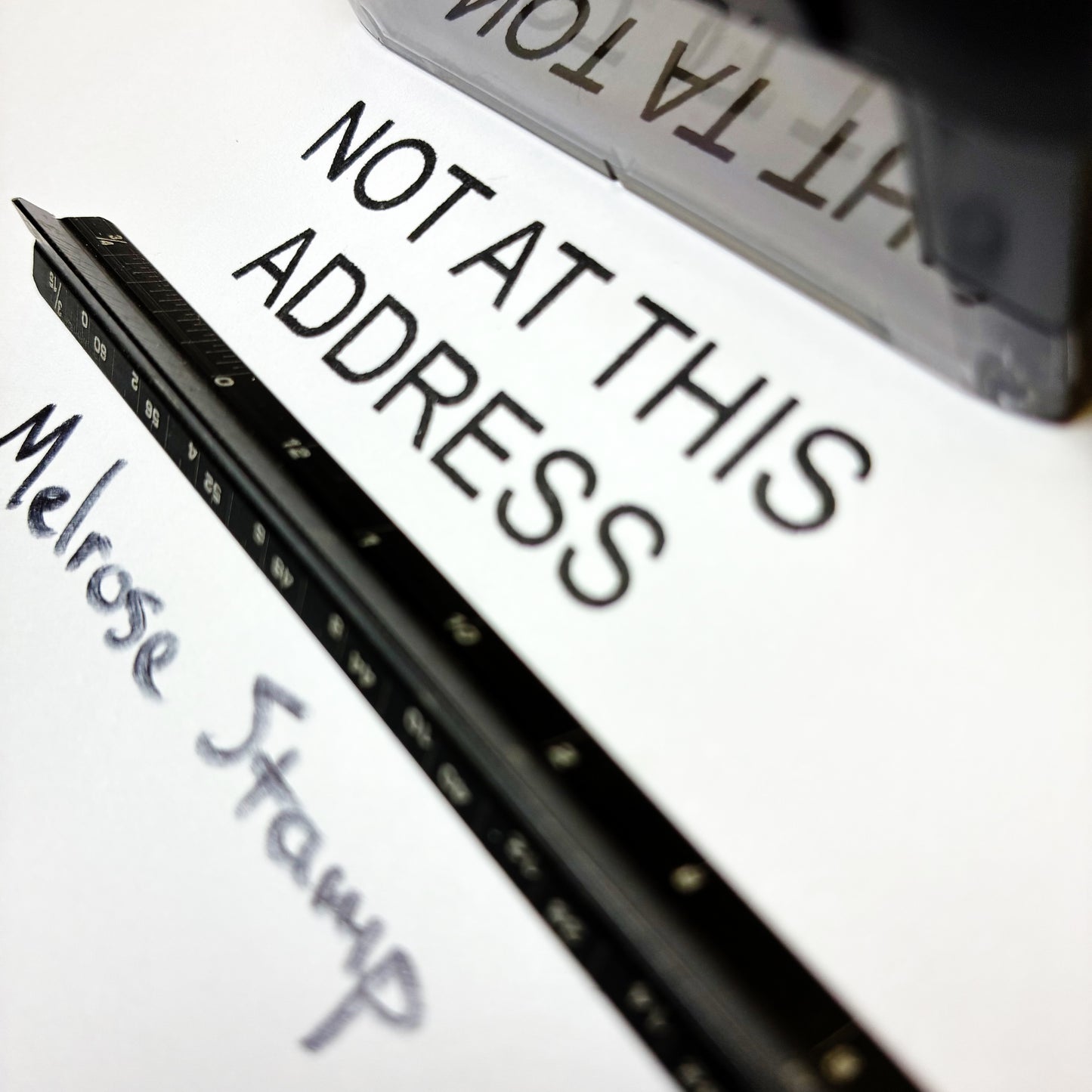 Not At This Address Rubber Stamp Black Ink Self Inking Ideal 4913