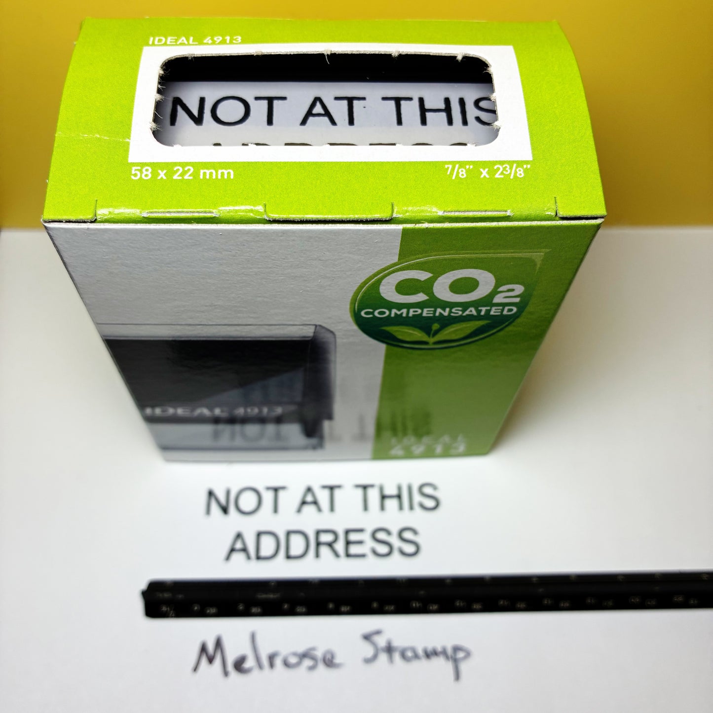 Not At This Address Rubber Stamp Black Ink Self Inking Ideal 4913