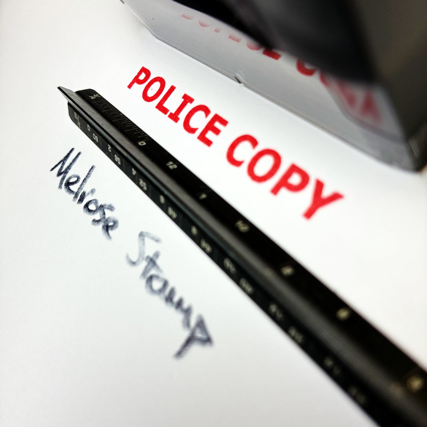 Police Copy Rubber Stamp Red Ink Self Inking Large Ideal 4913