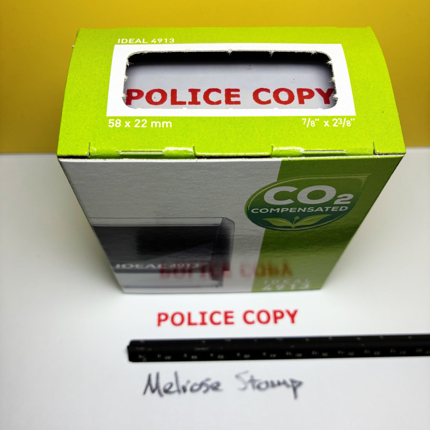 Police Copy Rubber Stamp Red Ink Self Inking Large Ideal 4913