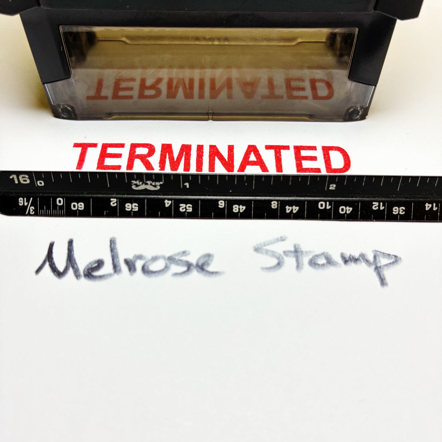 Terminated Rubber Stamp Red Ink Self Inking Ideal 4913