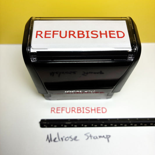Refurbished Rubber Stamp Self Inking Red Ink Ideal 4913