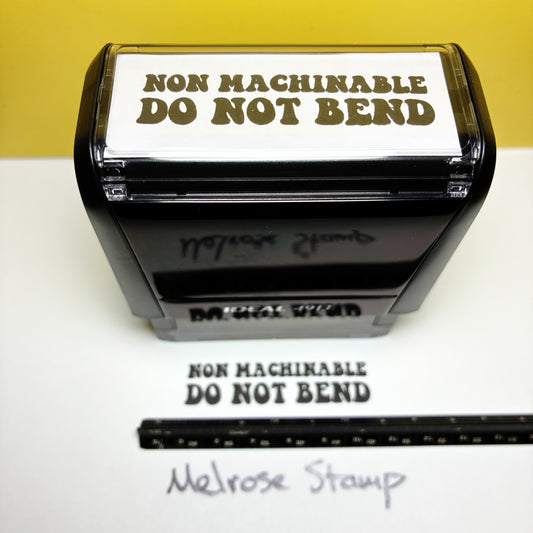 Non Machinable Do Not Bend Rubber Stamp Black Ink Self Inking Ideal 4913