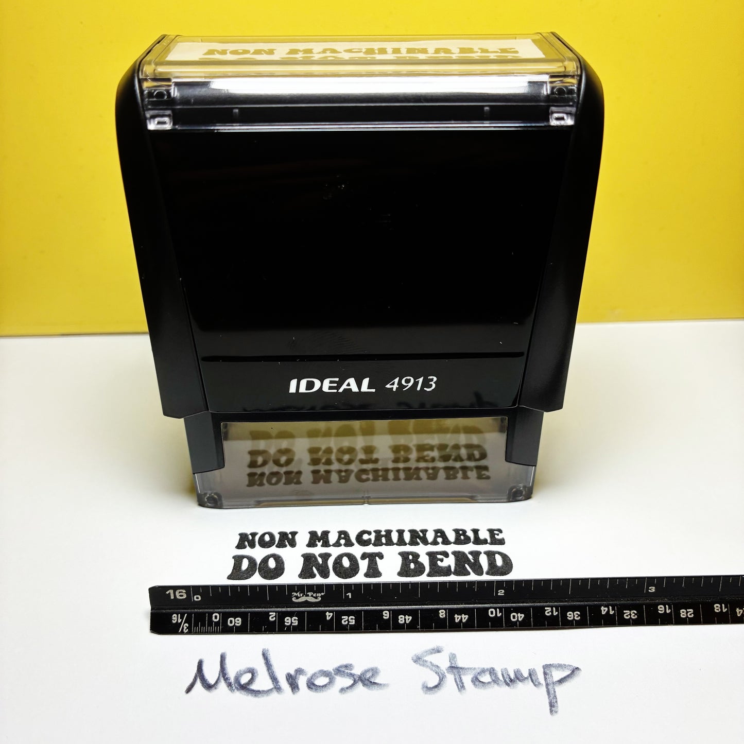 Non Machinable Do Not Bend Rubber Stamp Black Ink Self Inking Ideal 4913