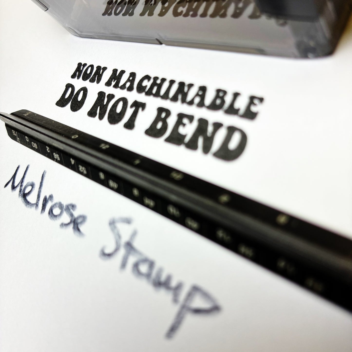 Non Machinable Do Not Bend Rubber Stamp Black Ink Self Inking Ideal 4913