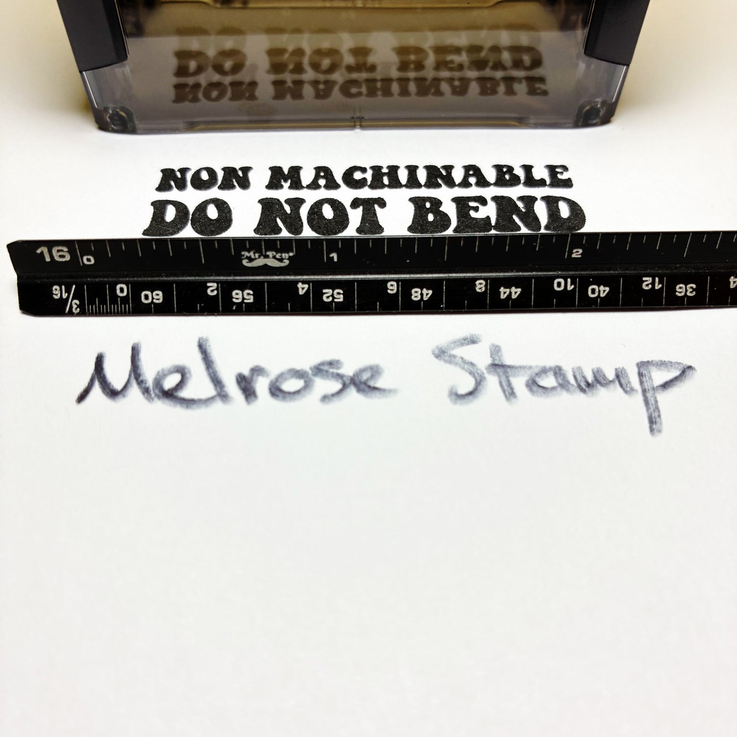 Non Machinable Do Not Bend Rubber Stamp Black Ink Self Inking Ideal 4913