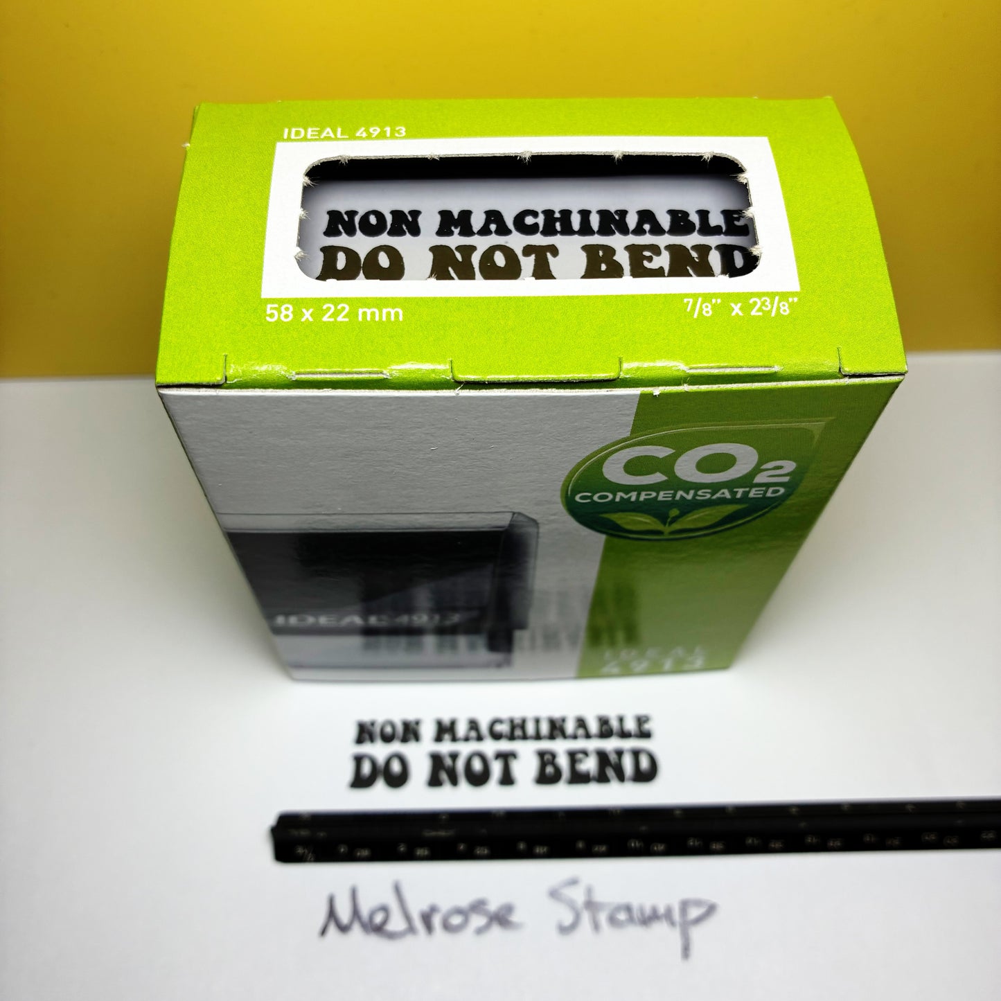 Non Machinable Do Not Bend Rubber Stamp Black Ink Self Inking Ideal 4913