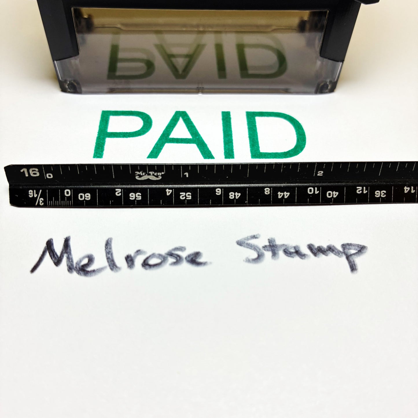 Paid Rubber Stamp Green Ink Self Inking Ideal 4913