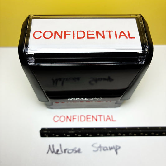Confidential Rubber Stamp Red Ink Self Inking Ideal 4913
