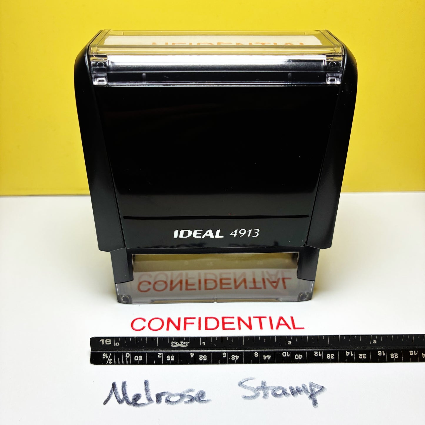 Confidential Rubber Stamp Red Ink Self Inking Ideal 4913