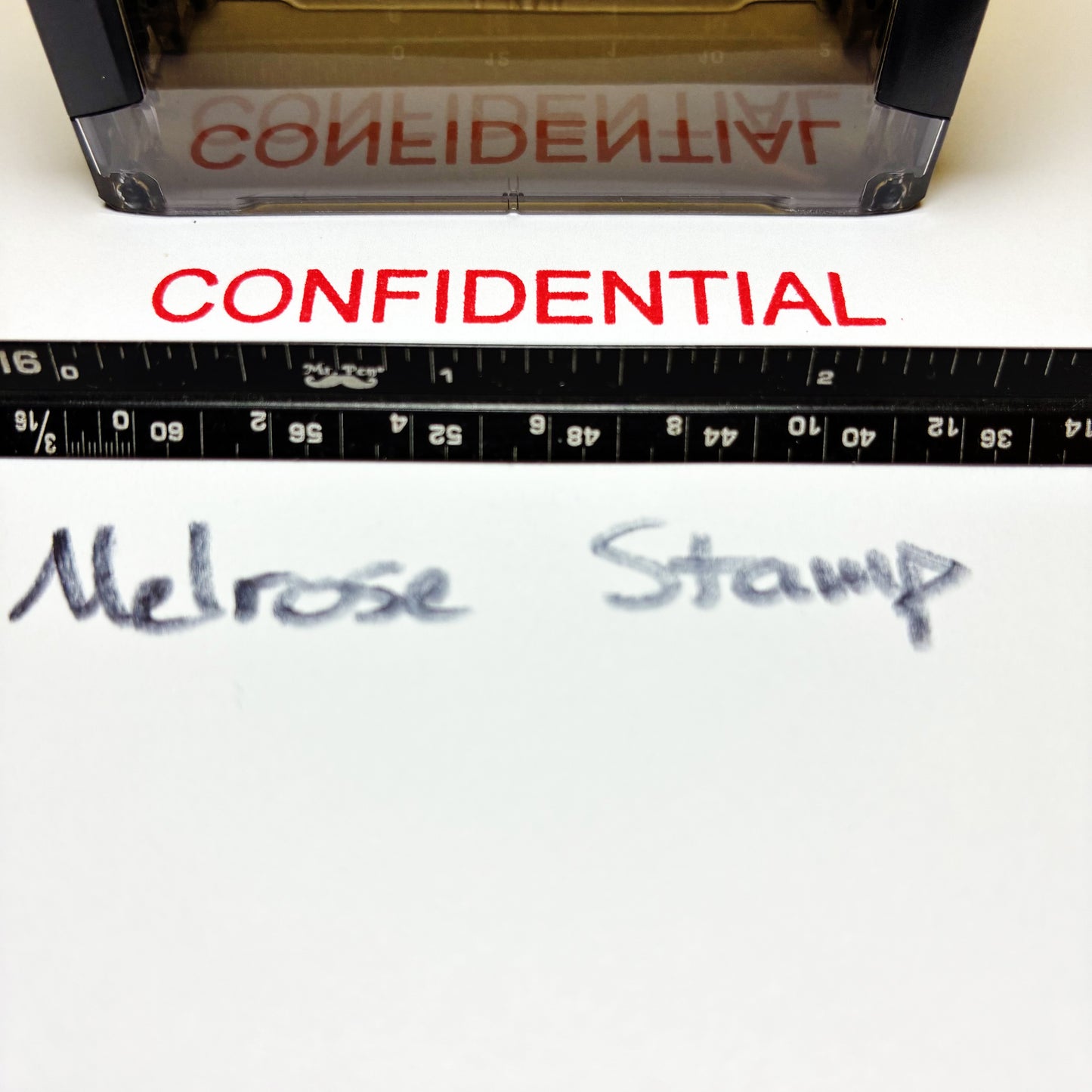 Confidential Rubber Stamp Red Ink Self Inking Ideal 4913