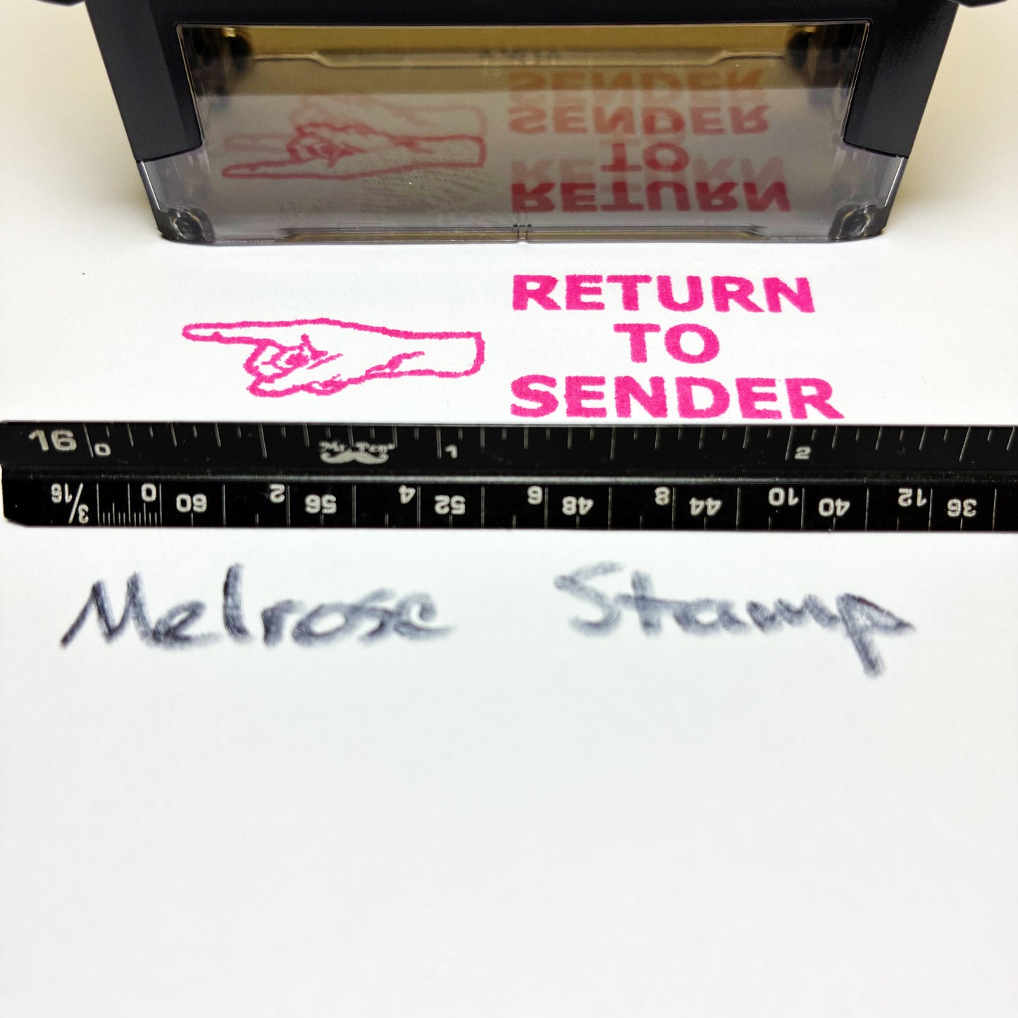 Return To Sender With Hand Rubber Stamp Pink Ink Self Inking Ideal 4913