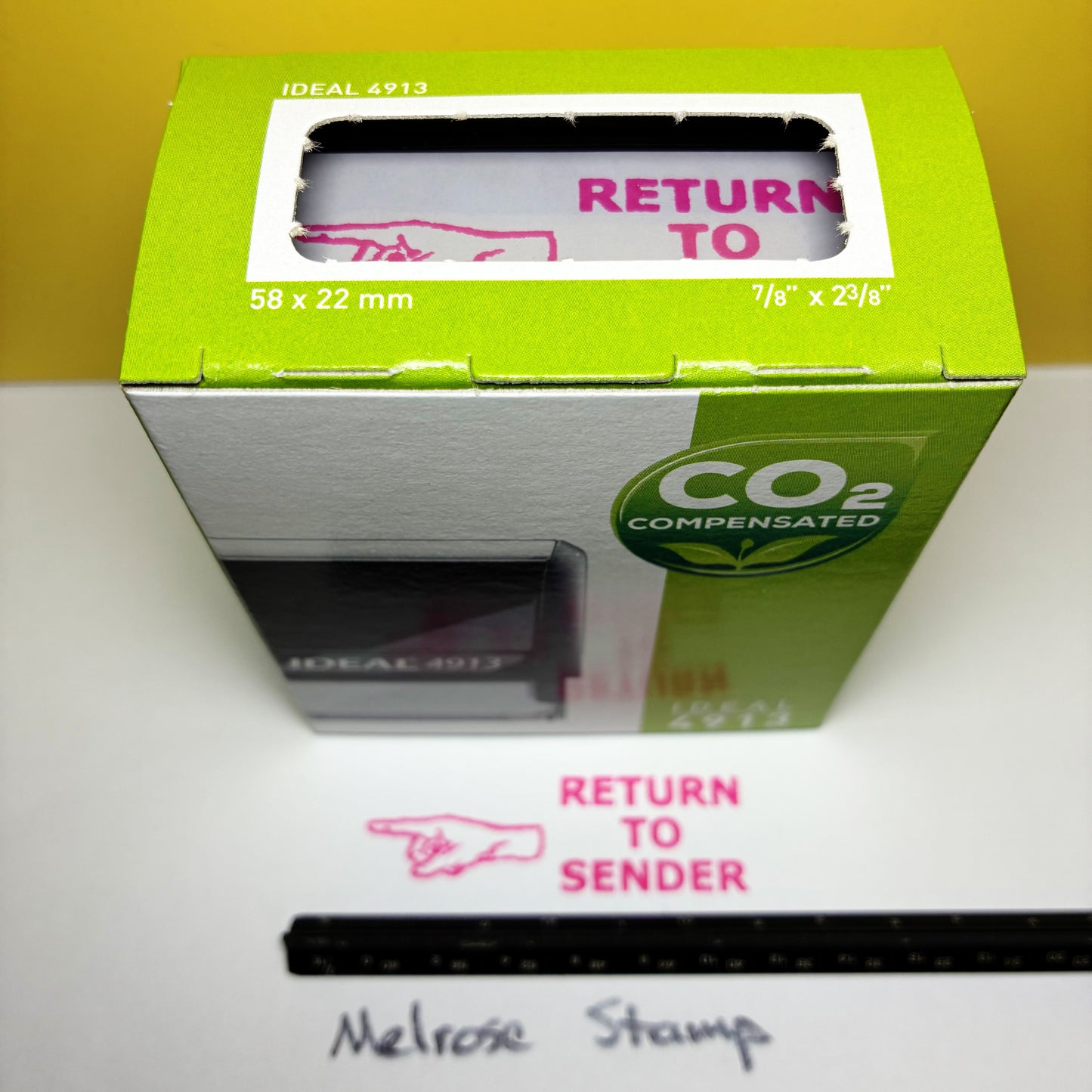 Return To Sender With Hand Rubber Stamp Pink Ink Self Inking Ideal 4913