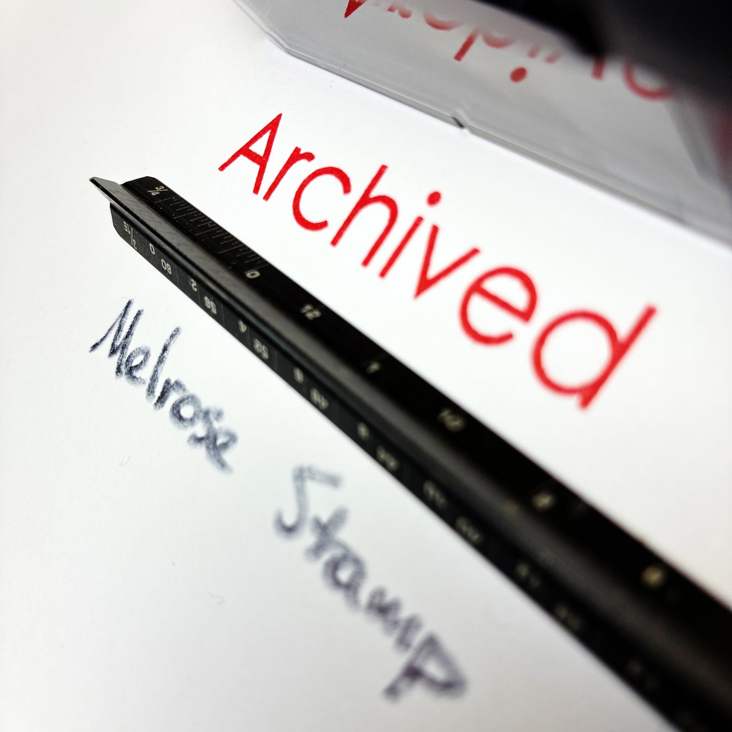 Archived Rubber Stamp Red Ink Self Inking Ideal 4913