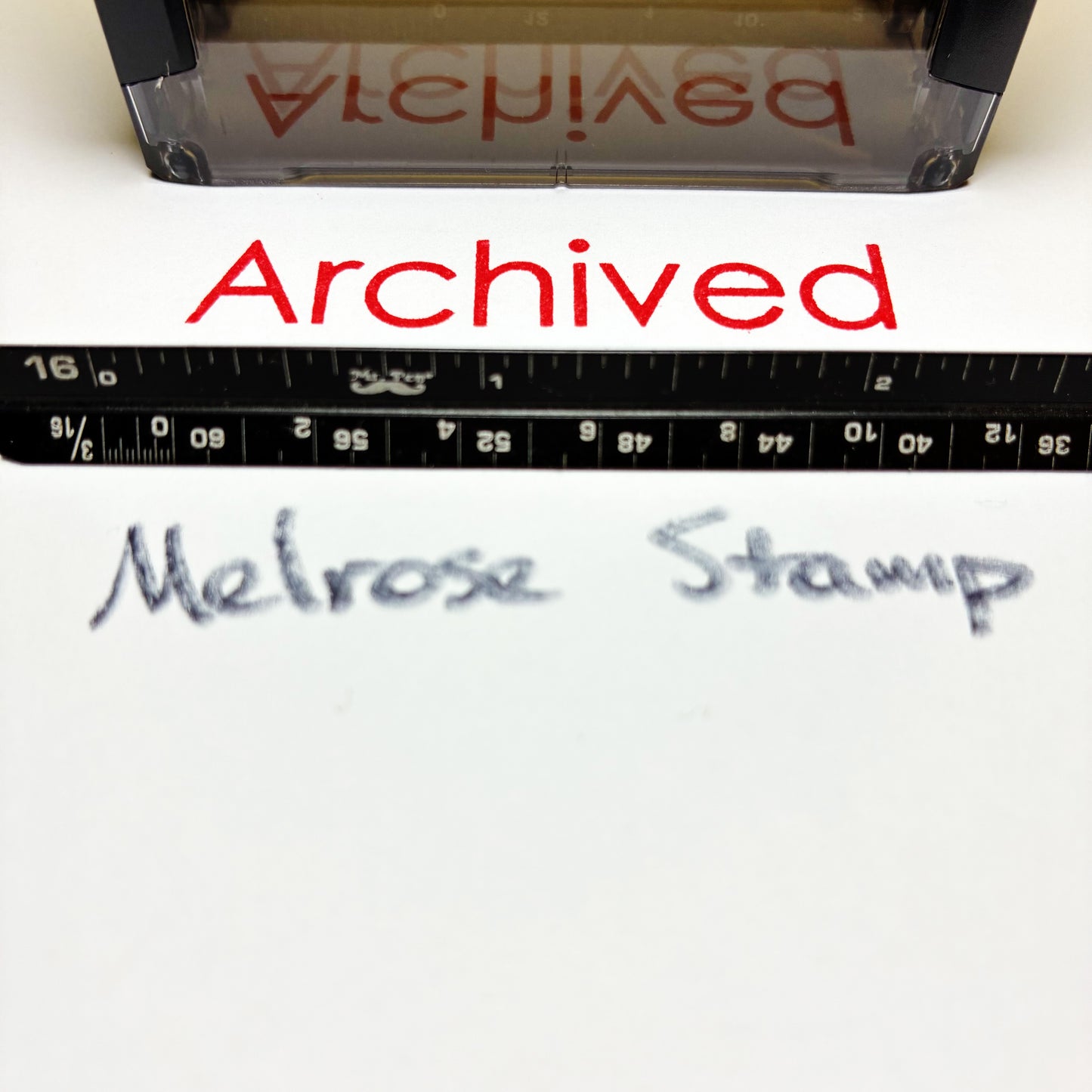 Archived Rubber Stamp Red Ink Self Inking Ideal 4913