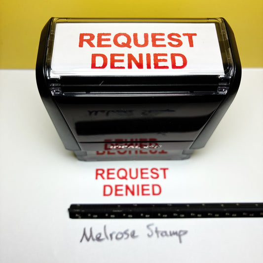 Request Denied Rubber Stamp Red Ink Self Inking Ideal 4913