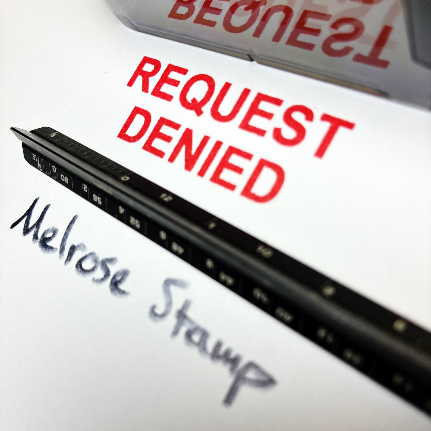 Request Denied Rubber Stamp Red Ink Self Inking Ideal 4913