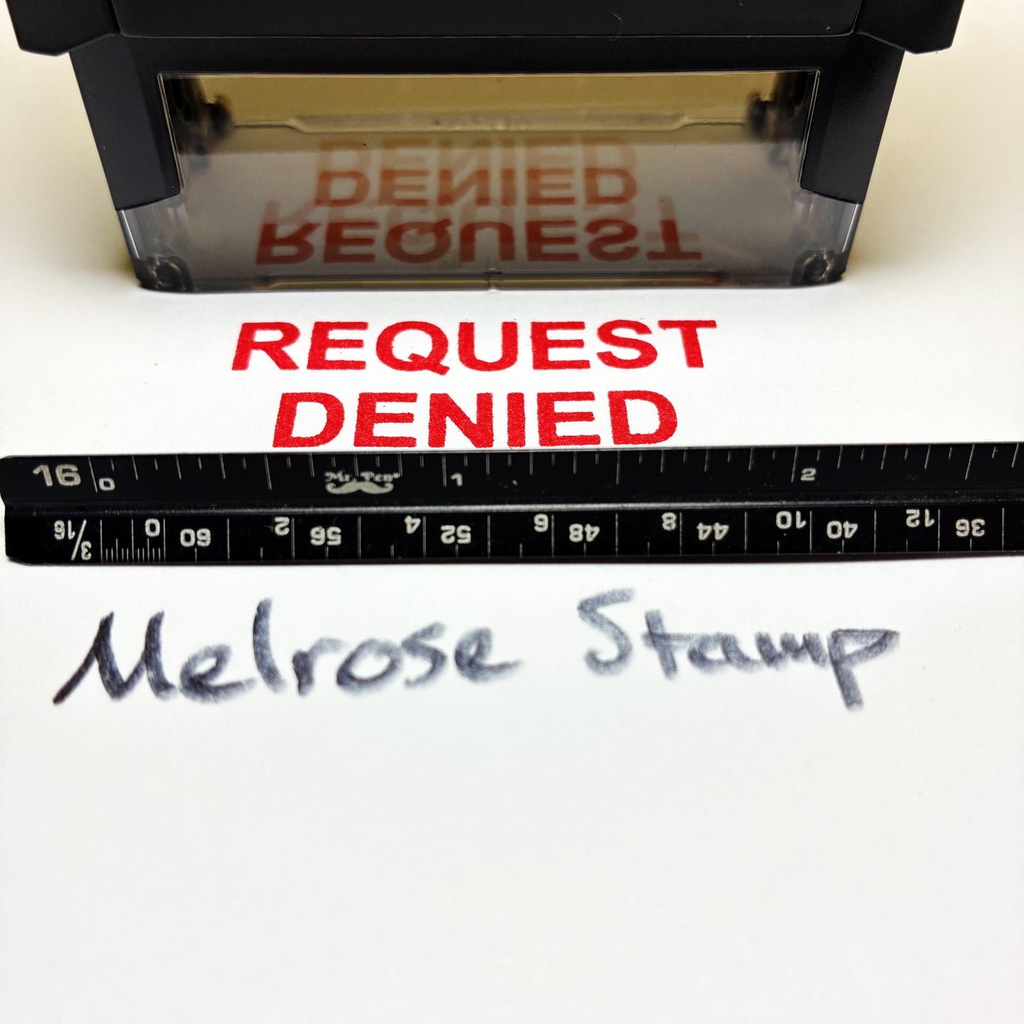Request Denied Rubber Stamp Red Ink Self Inking Ideal 4913