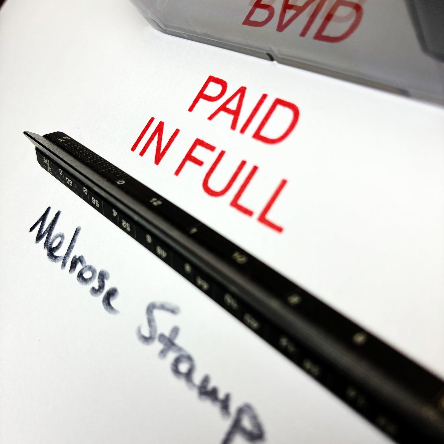 Paid In Full Rubber Stamp Red Ink Self Inking Ideal 4913