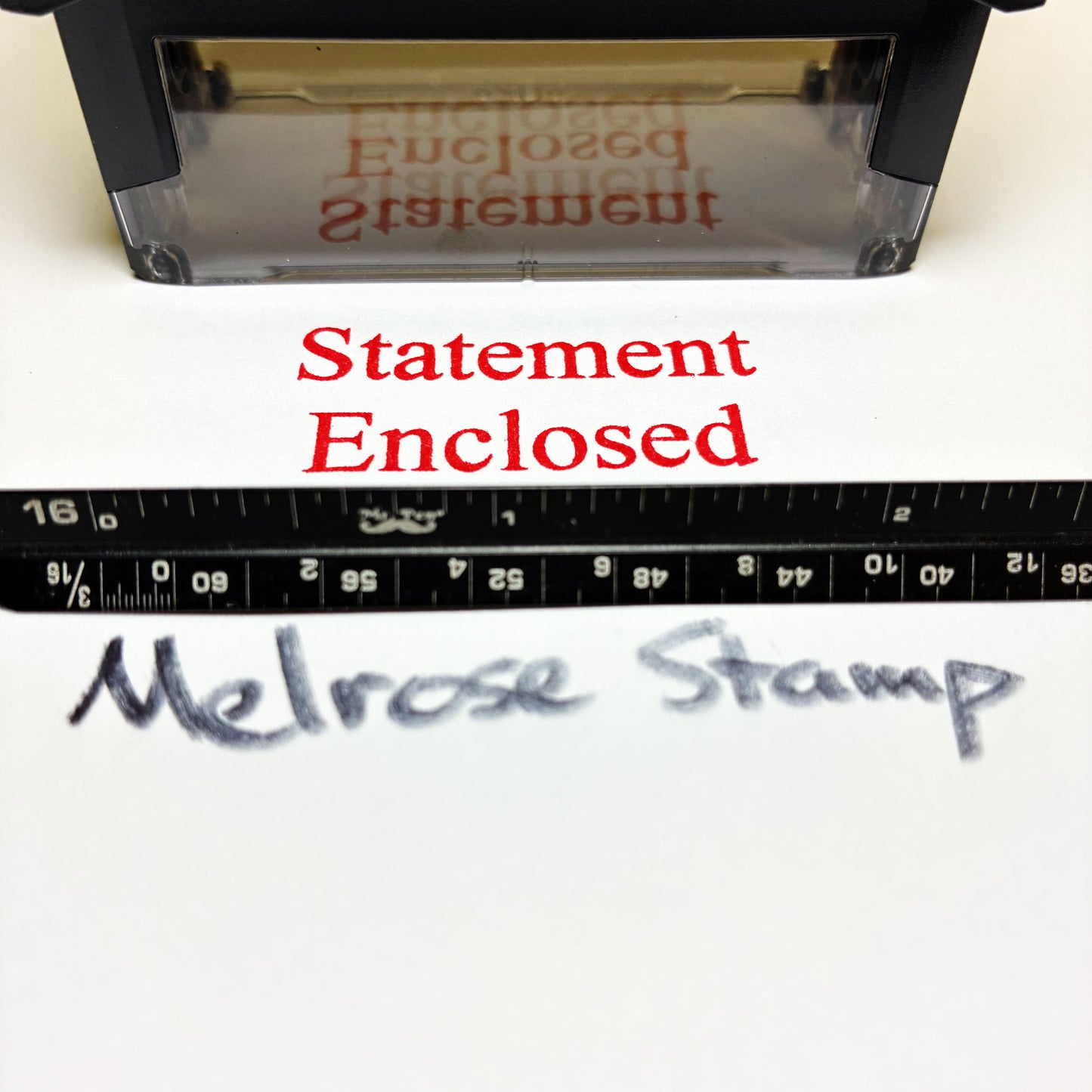 Statement Enclosed Rubber Stamp Red Ink Self Inking Ideal 4913