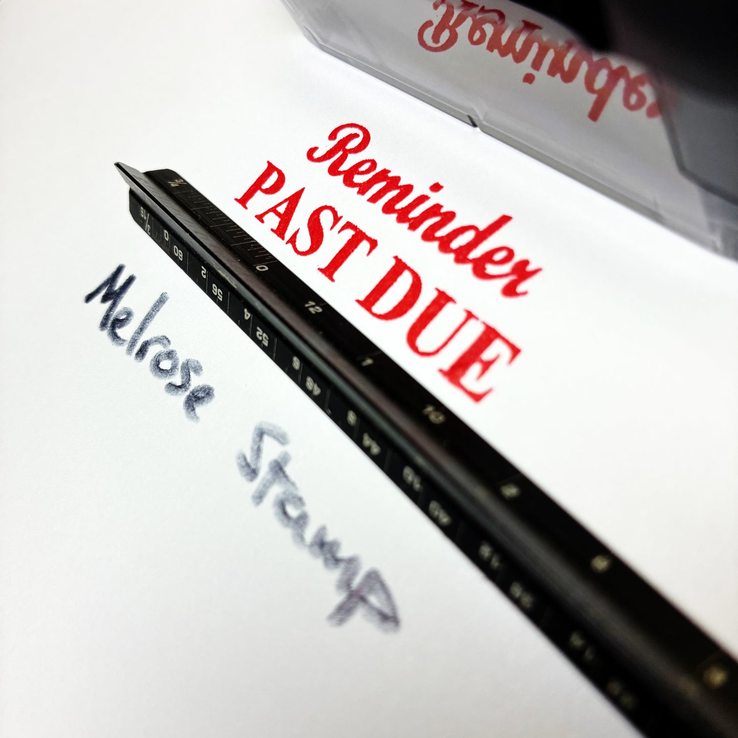 Reminder Past Due Rubber Stamp Red Ink Self Inking Ideal 4913