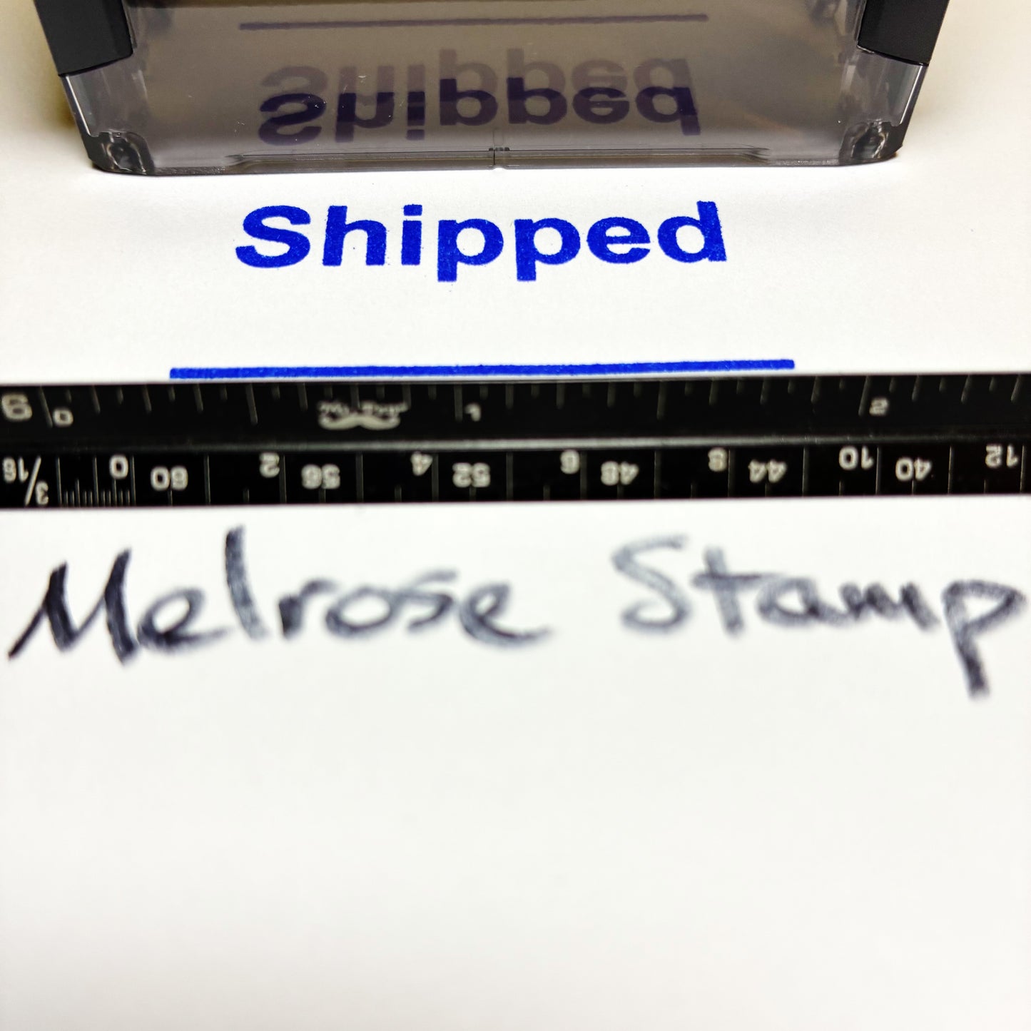 Shipped With Line Rubber Stamp Blue Ink Self Inking Ideal 4913