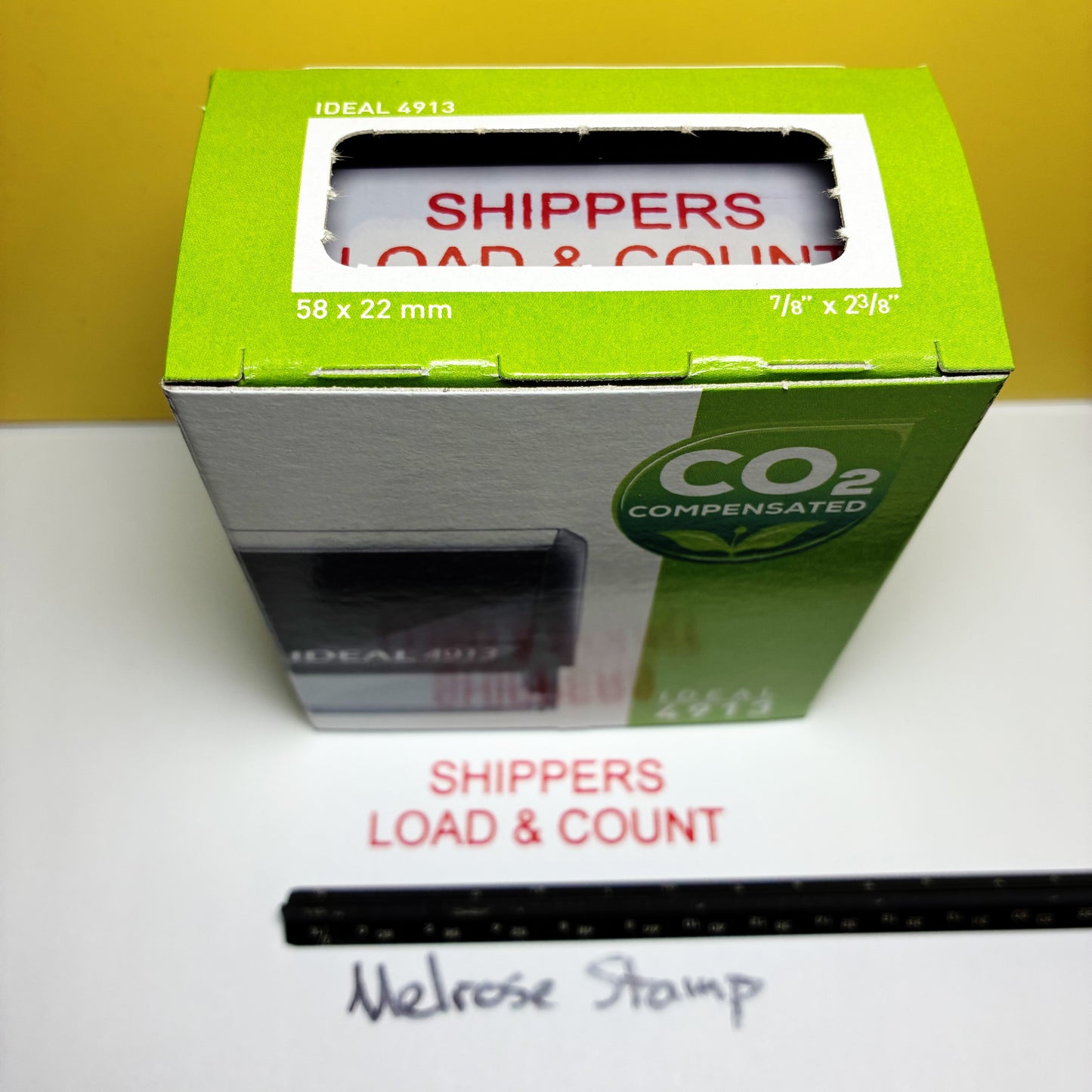 Shippers Load And Count Rubber Stamp Red Ink Self Inking Ideal 4913
