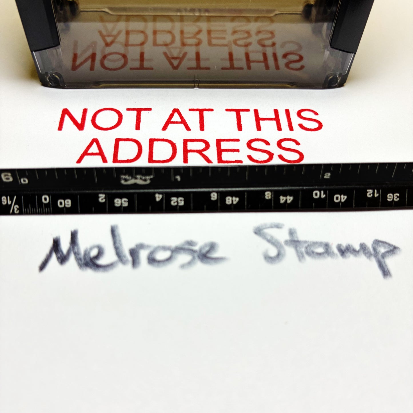 Not At This Address Rubber Stamp Red Ink Self Inking Ideal 4913
