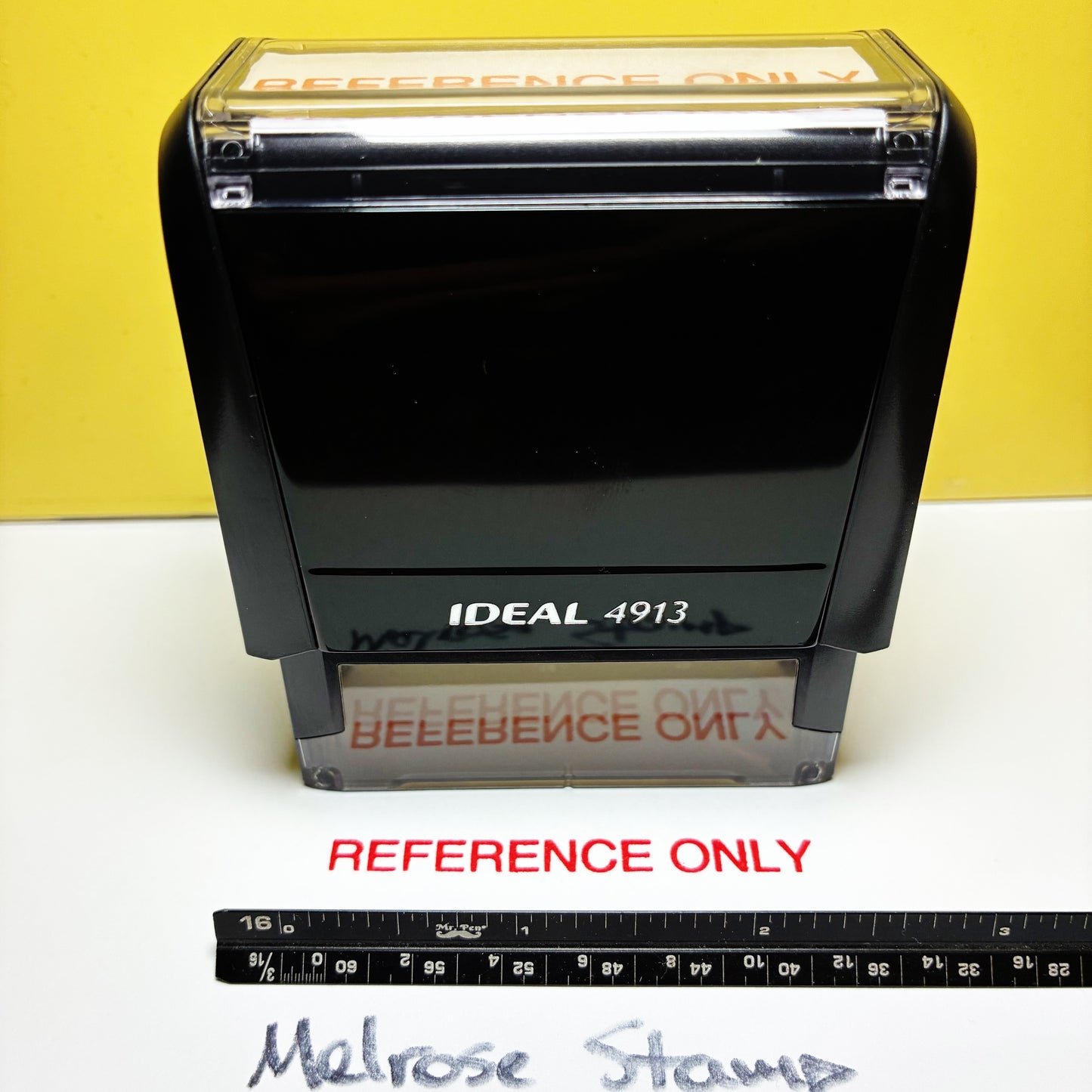 Reference Only Rubber Stamp Red Ink Self Inking Ideal 4913
