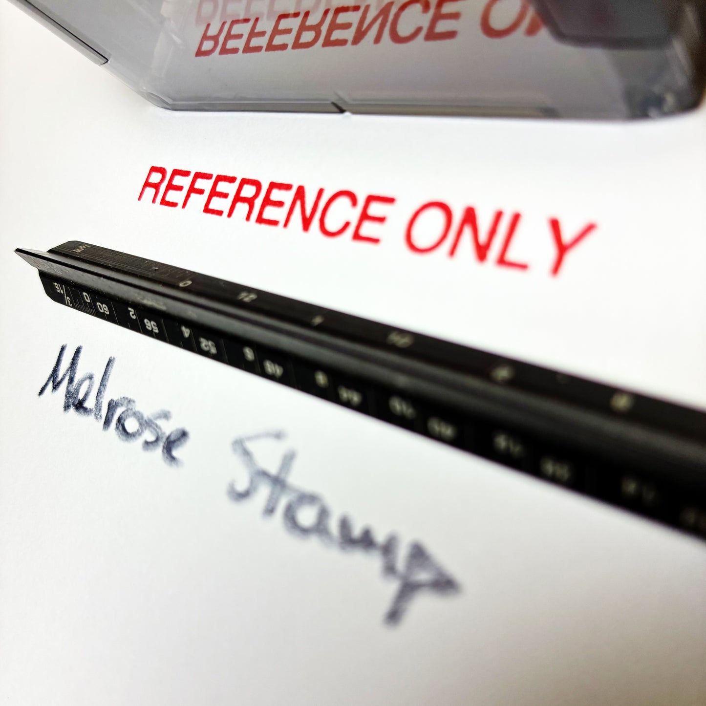 Reference Only Rubber Stamp Red Ink Self Inking Ideal 4913