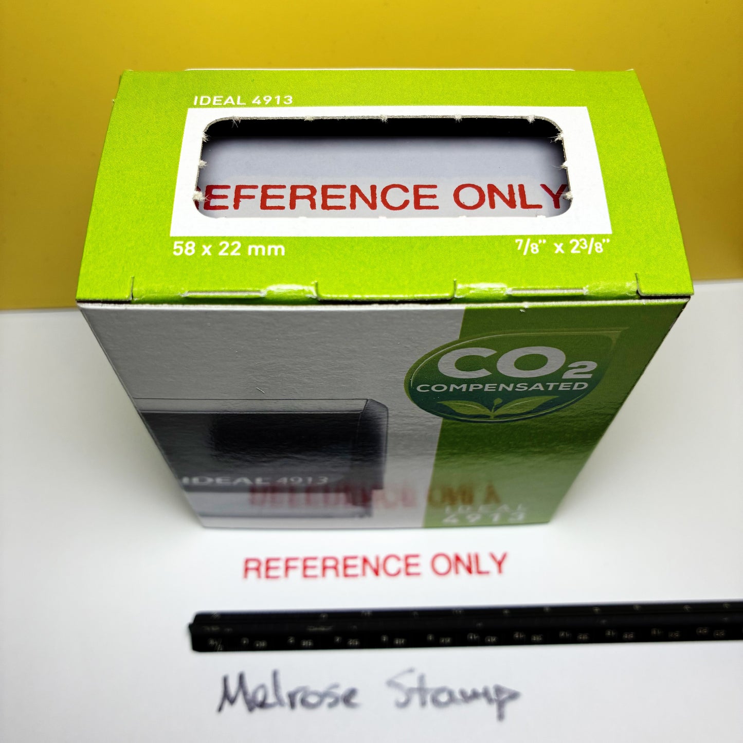 Reference Only Rubber Stamp Red Ink Self Inking Ideal 4913