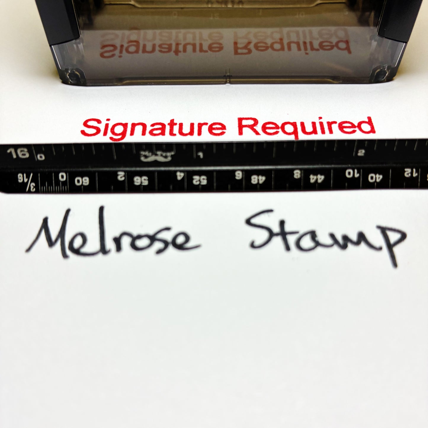 Signature Required Rubber Stamp Red Ink Self Inking Ideal 4913