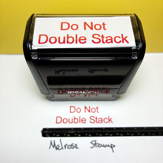 Do Not Double Stack Rubber Stamp Self Inking Red Ink Ideal 4913